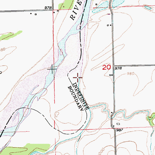 Topographic Map of Deep Creek, KS