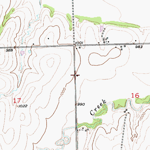 Topographic Map of Arand School, KS