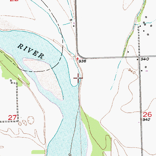 Topographic Map of Doyle Creek, KS