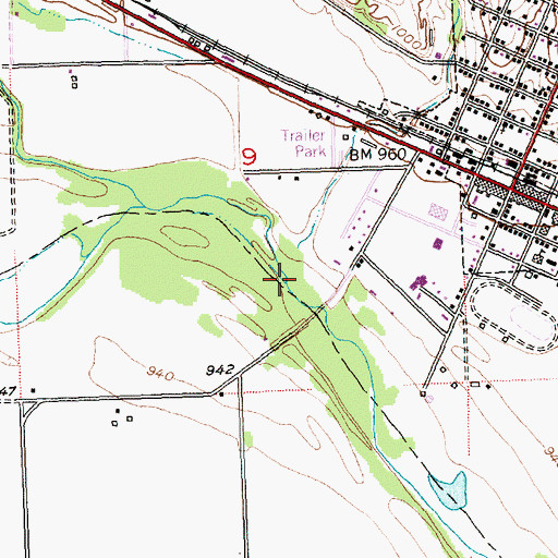 Topographic Map of Willard Creek, KS