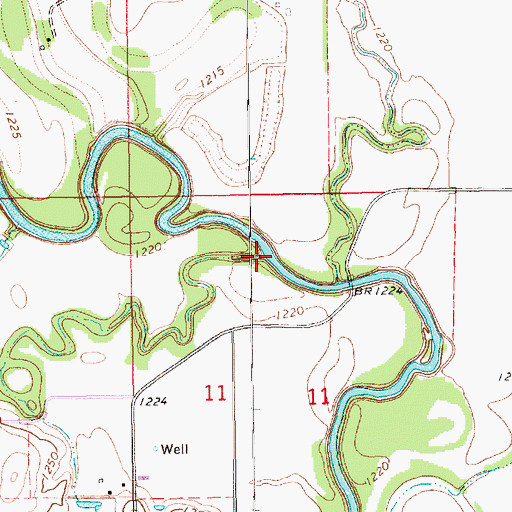 Topographic Map of Antelope Creek, KS