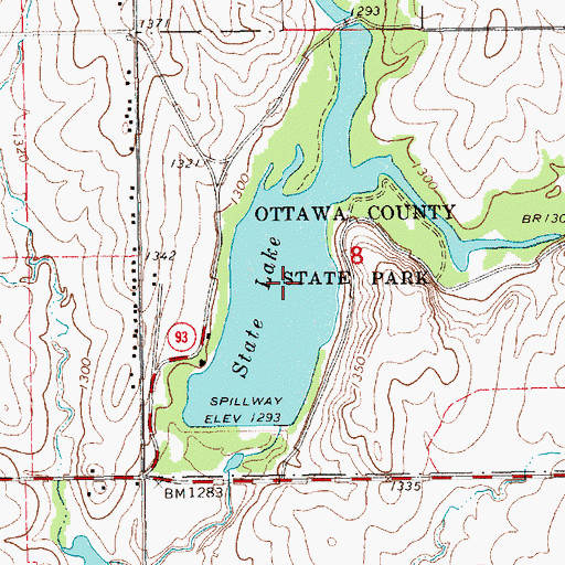 Topographic Map of State Lake, KS
