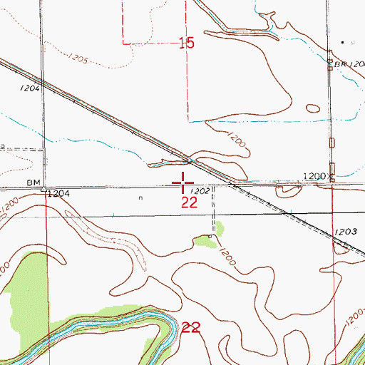 Topographic Map of Township of Buckeye, KS