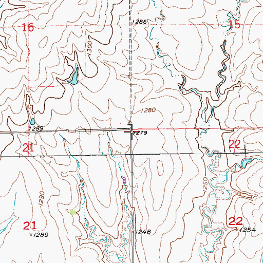 Topographic Map of Township of Lincoln, KS