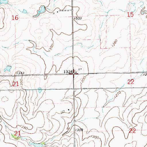 Topographic Map of Township of Willowdale, KS
