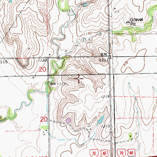 Topographic Map of Township of Noble, KS
