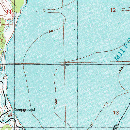 Topographic Map of Alida School (historical), KS