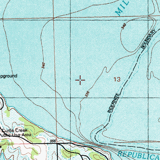 Topographic Map of Alida, KS