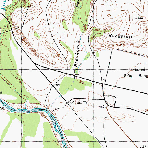 Topographic Map of Breakneck Canyon, KS