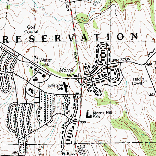 Topographic Map of Morris Hill, KS