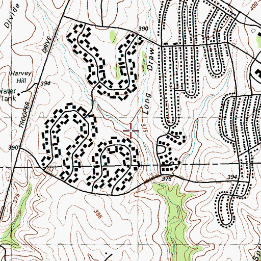 Topographic Map of Long Draw, KS