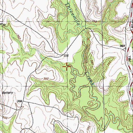 Topographic Map of Deep Canyon, KS
