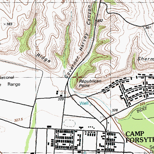 Topographic Map of Republican Point, KS