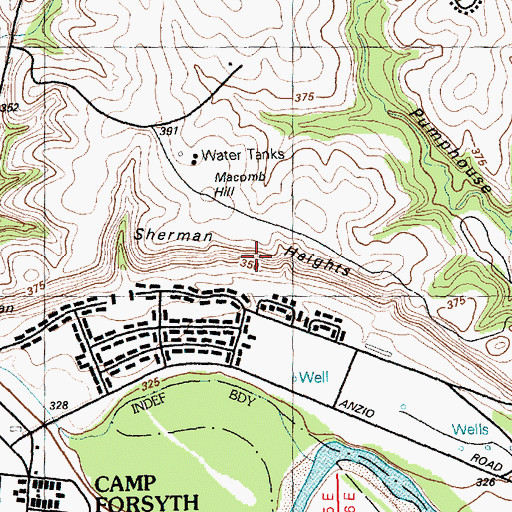 Topographic Map of Sherman Heights, KS