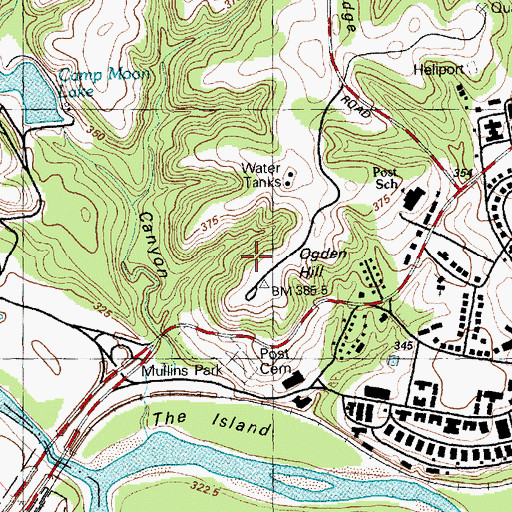 Topographic Map of Ogden Hill, KS