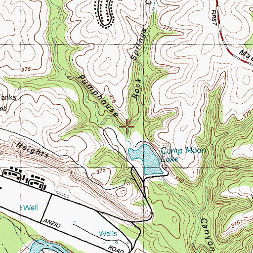Topographic Map of Rock Springs Canyon, KS