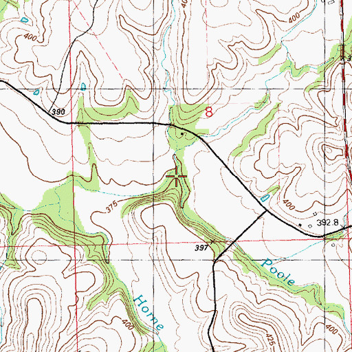 Topographic Map of Deadman Creek, KS