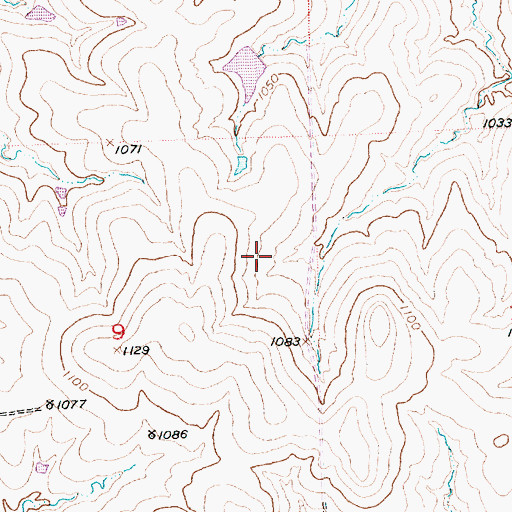 Topographic Map of Tabor Hill, KS