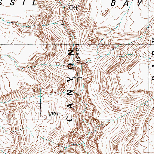 Topographic Map of Fossil Bay, AZ