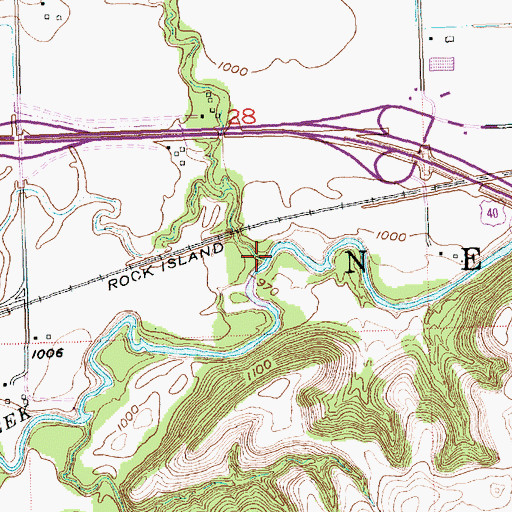 Topographic Map of Spring Creek, KS
