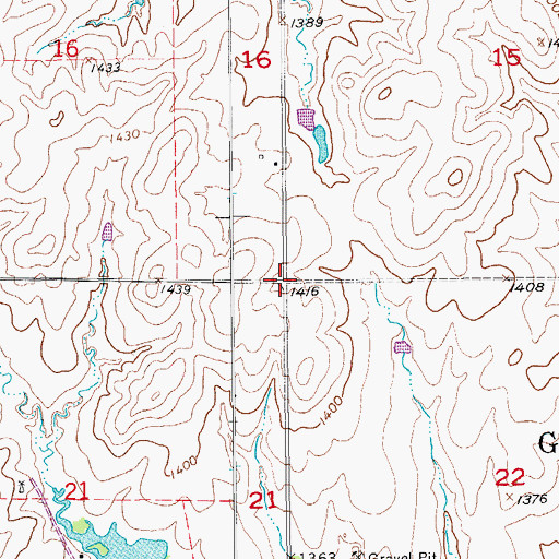 Topographic Map of Township of Glendale, KS
