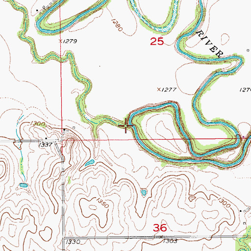 Topographic Map of Table Rock Creek, KS