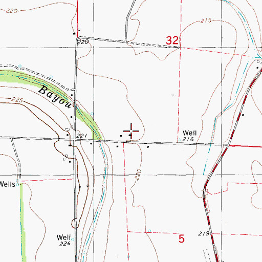 Topographic Map of Central School, AR
