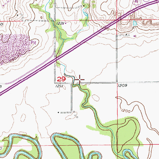 Topographic Map of Schipple School, KS