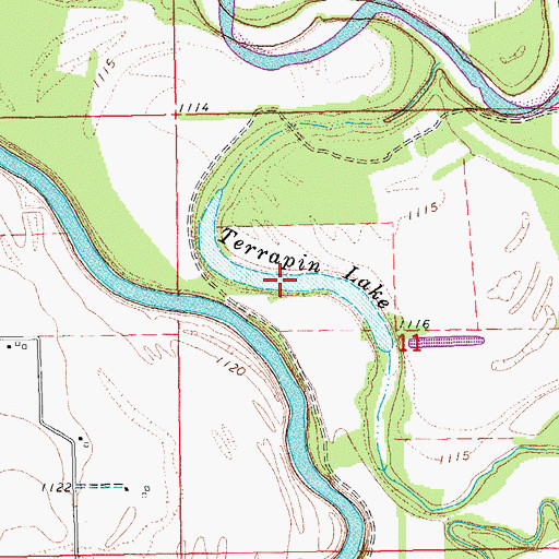 Topographic Map of Terrapin Lake, KS