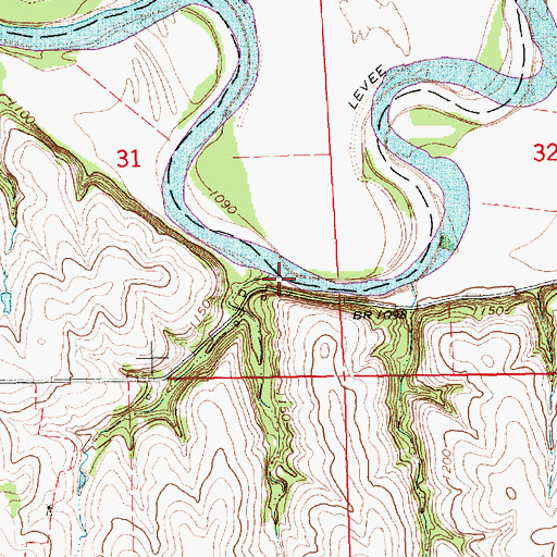 Topographic Map of Kansas Falls, KS