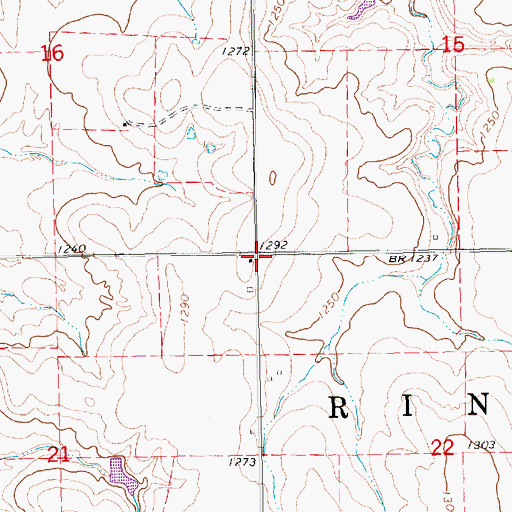 Topographic Map of Township of Rinehart, KS