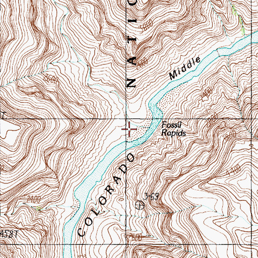 Topographic Map of Fossil Canyon, AZ