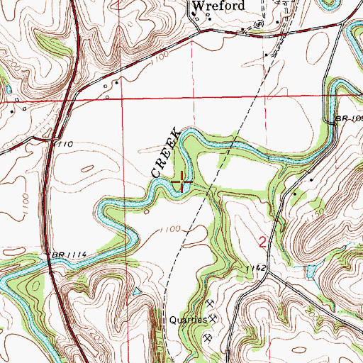 Topographic Map of Otter Creek, KS