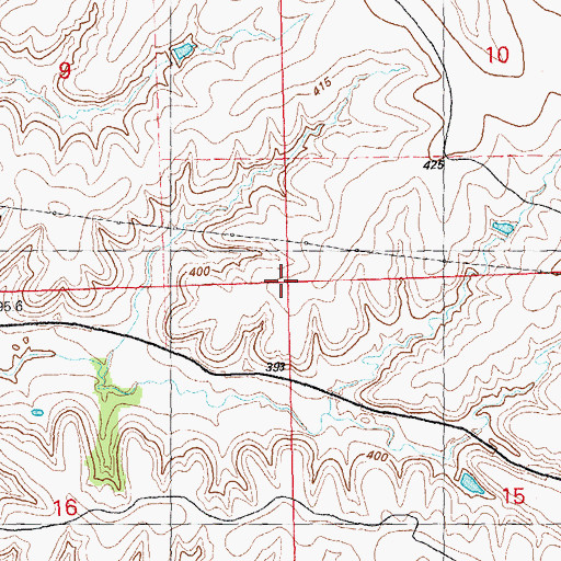 Topographic Map of Township of Wingfield, KS