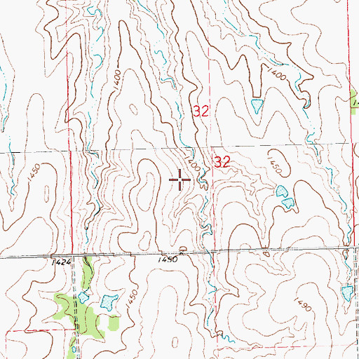 Topographic Map of Township of Garfield, KS