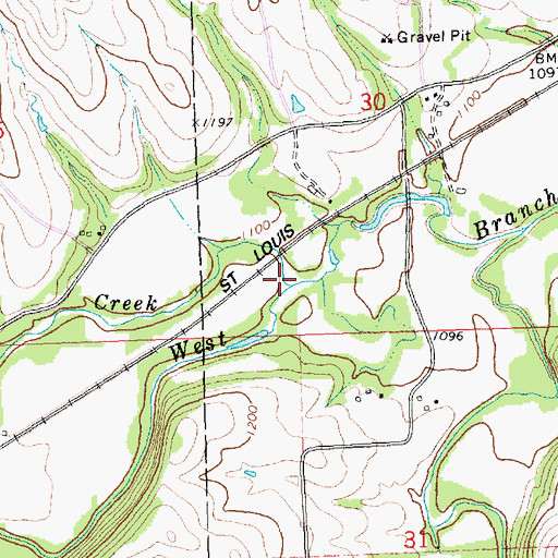 Topographic Map of Spring Creek, KS