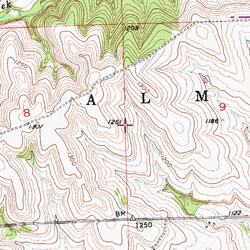 Topographic Map of Township of Alma, KS