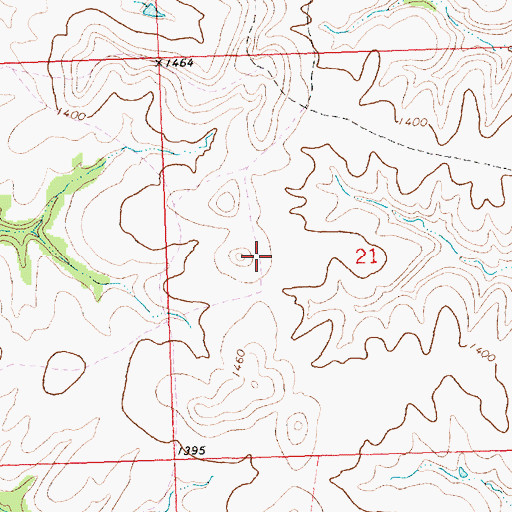 Topographic Map of Township of Farmer, KS