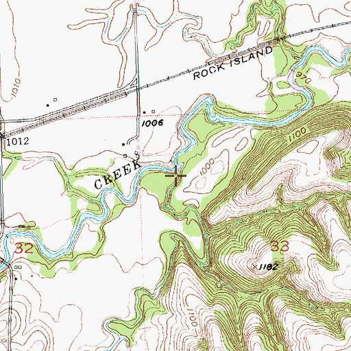 Topographic Map of Kuenzli Creek, KS