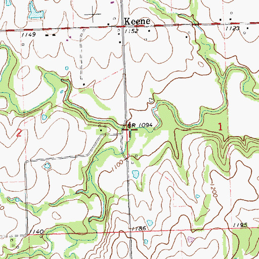Topographic Map of North Branch Mission Creek, KS