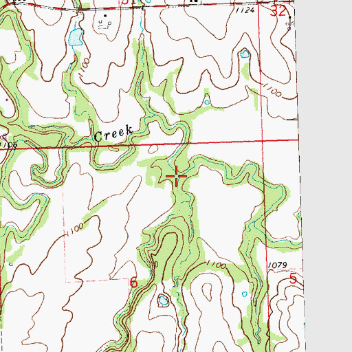 Topographic Map of Allen Branch, KS