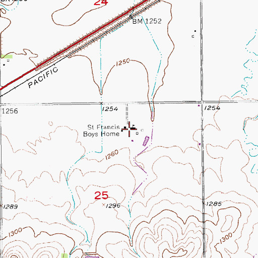 Topographic Map of Saint Francis Psychiatric Residential Treatment Facility, KS