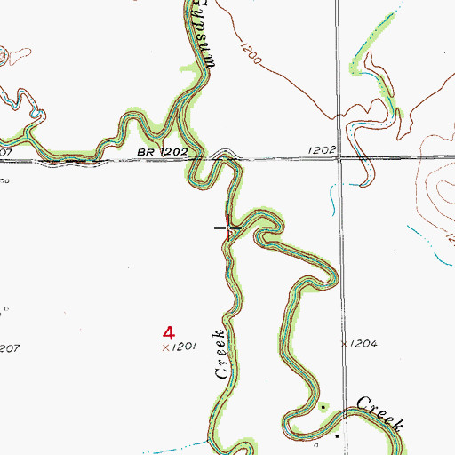 Topographic Map of Spring Creek, KS