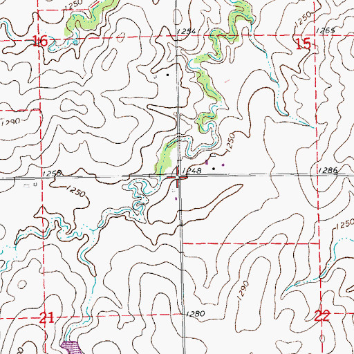 Topographic Map of Township of Wheatland, KS