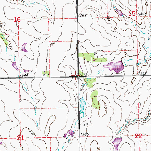 Topographic Map of Township of Jefferson, KS