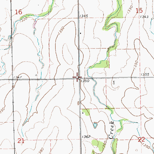 Topographic Map of Township of Ridge, KS