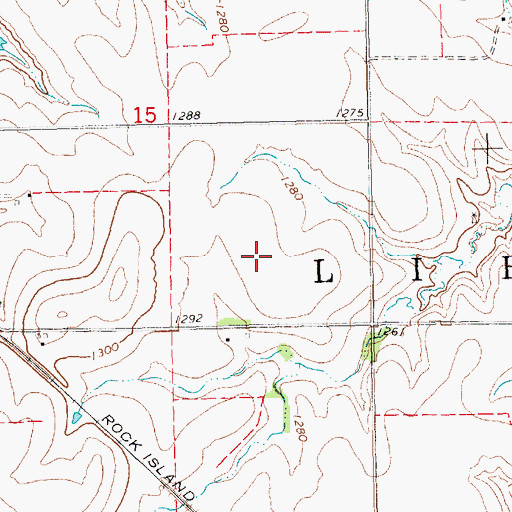 Topographic Map of Township of Liberty, KS