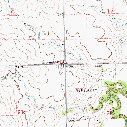 Topographic Map of Township of Union, KS