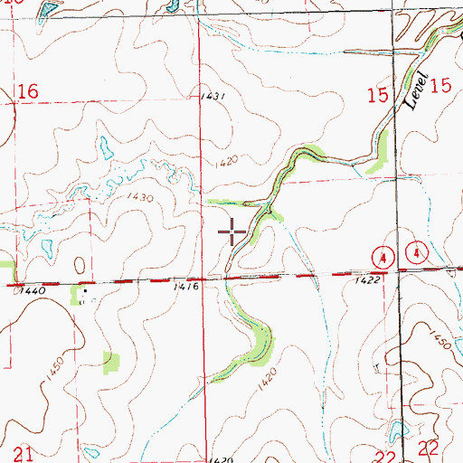 Topographic Map of Township of Highland, KS