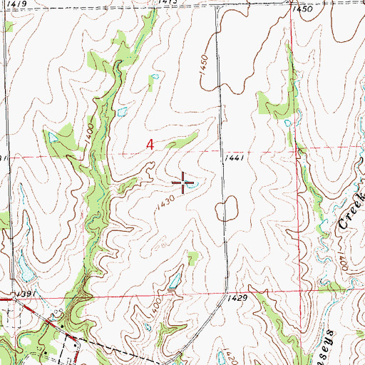 Topographic Map of Township 4, KS